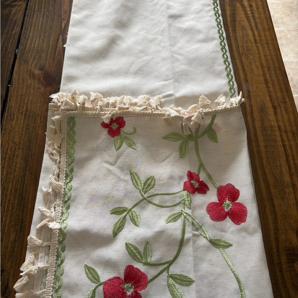 Elegant Floral Embroidered Curtain Panel
